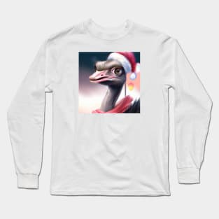 Cute Ostrich Drawing Long Sleeve T-Shirt